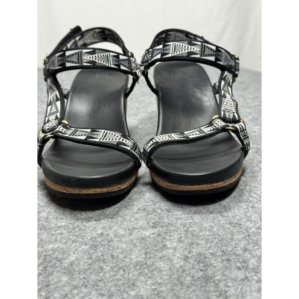 Teva Wedge Sandals Black & White Women's Size 6.5‎